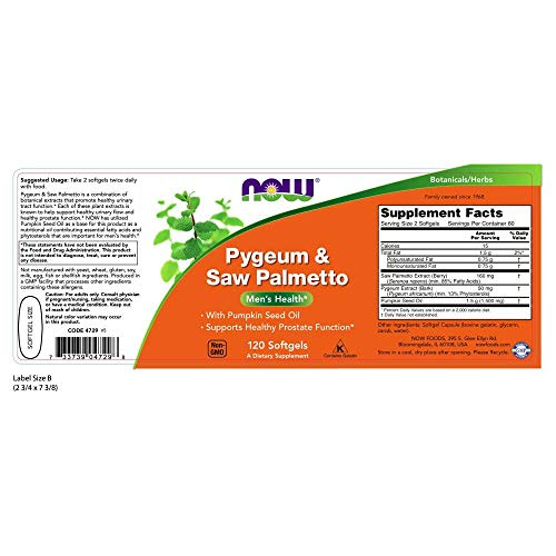 Foto 3 pulgar | Supplement Now Pygeum & Saw Palmetto Men's Health 120 Softgel - Venta Internacional
