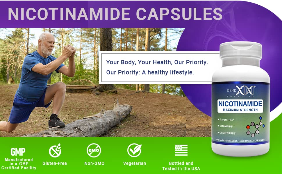 Foto 4 | Suplemento Genex De Nicotinamida 500 Mg 100 Cápsulas De Vitamina B3 - Venta Internacional.