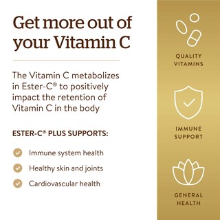Foto 4 | Complejo De Ascorbato Solgar Ester-c Plus De 1000 Mg De Vitamina C - Venta Internacional.