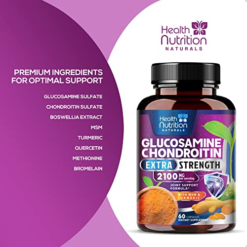 Foto 6 pulgar | Suplemento Health Nutrition Naturals: Glucosamina Y Condroitina - Venta Internacional.