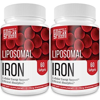 Foto 2 | Suplemento De Hierro Sapotax Liposomal Iron 70 Mg Con Ácido Fólico - Venta Internacional.