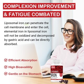 Foto 5 | Suplemento De Hierro Sapotax Liposomal Iron 70 Mg Con Ácido Fólico - Venta Internacional.