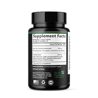 Foto 2 | Extracto De Té Verde De Supplement Health Nutrition Naturals 60 Ca - Venta Internacional.