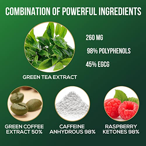 Foto 5 pulgar | Extracto De Té Verde De Supplement Health Nutrition Naturals 60 Ca - Venta Internacional.
