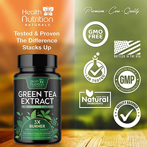Foto 6 pulgar | Extracto De Té Verde De Supplement Health Nutrition Naturals 60 Ca - Venta Internacional.