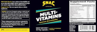 Foto 2 | Complemente Diariamente Las Multivitaminas Snac Con Optimum Bio-availabi - Venta Internacional.