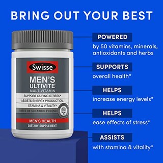 Foto 2 | Multivitamínico Swisse Ultivite Daily Para Hombres 120 Comprimidos - Venta Internacional.