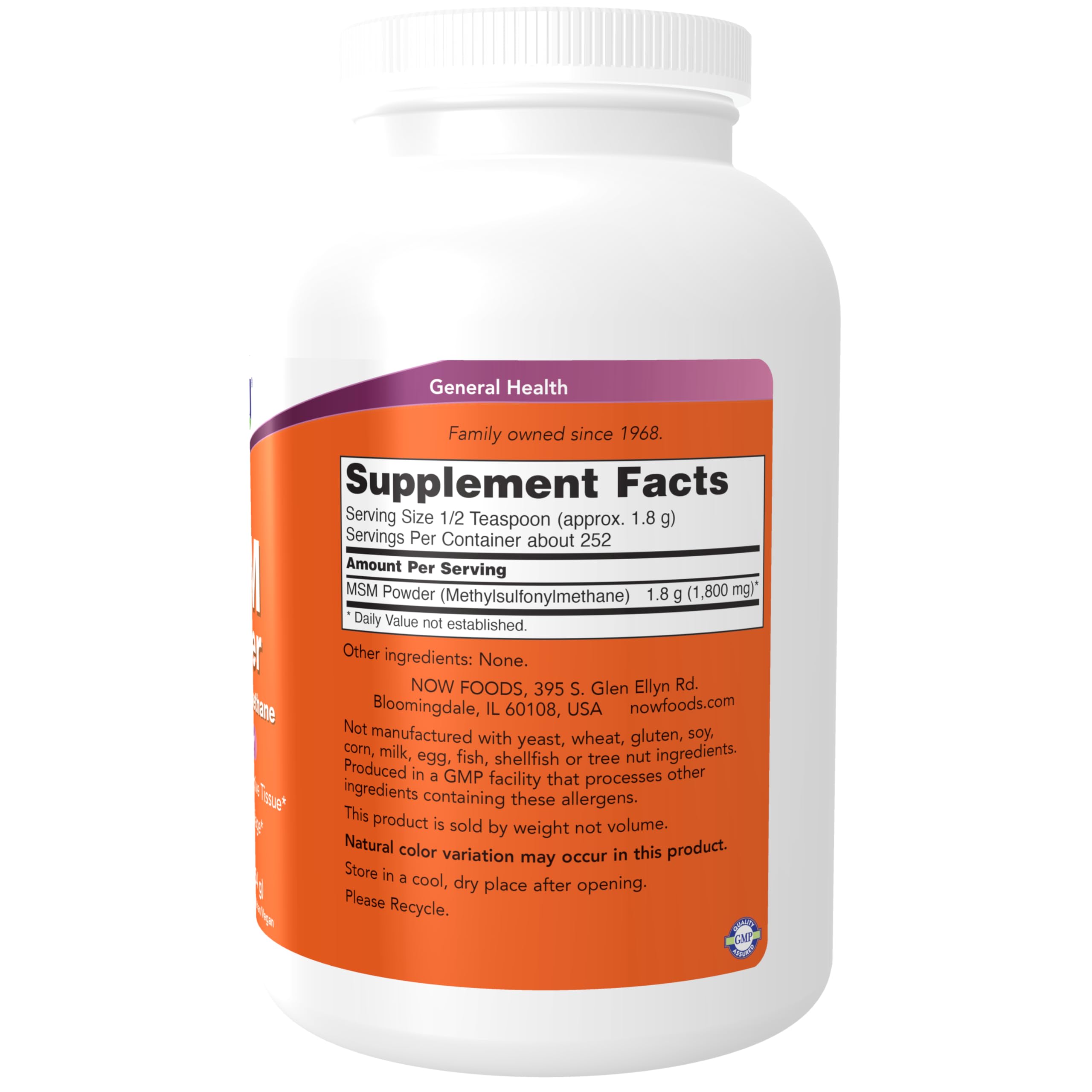 Foto 3 pulgar | Supplement Now Msm (metilsulfonilmetano) En Polvo 454 G - Venta Internacional.