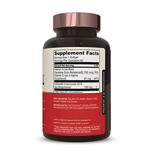 Foto 4 pulgar | Suplemento Live Conscious Coq10 Coqsol 100 Mg 60 Cápsulas Blandas - Venta Internacional.