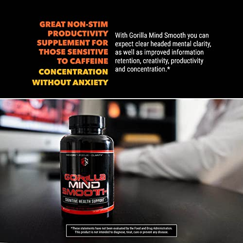 Foto 6 | Suplemento Nootrópico Gorilla Mind Smooth 90 Cápsulas - Venta Internacional.