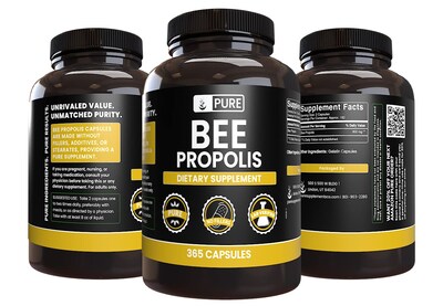 Foto 2 | Cápsulas De Propóleo De Abeja Con Ingredientes Orgánicos Puros 365 Cápsulas - Venta Internacional.