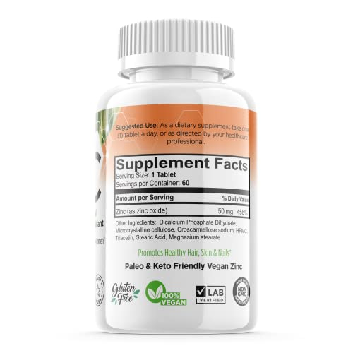 Foto 2 | Suplementos De Zinc Forte Naturals 50 Mg Para Estómagos Sensibles - Venta Internacional.