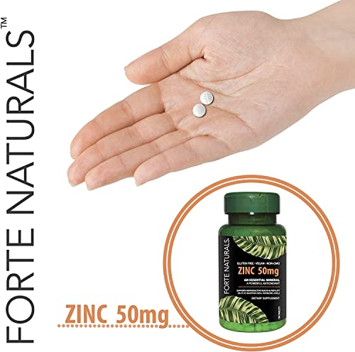 Foto 7 pulgar | Suplementos De Zinc Forte Naturals 50 Mg Para Estómagos Sensibles - Venta Internacional.