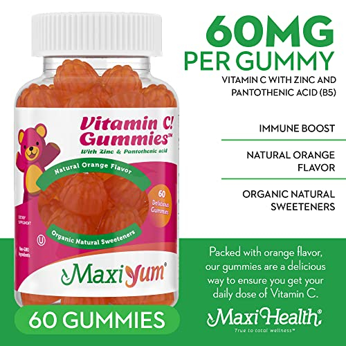 Foto 3 pulgar | Gomitas De Vitamina C Maxi-health C-licious Con 60 Gomitas De Zinc - Venta Internacional.