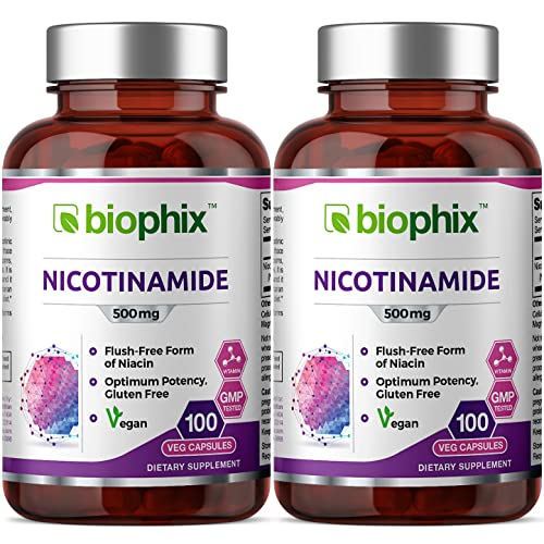 Foto 1 | Suplemento Biophix B-3 De Nicotinamida 500 Mg 100 Cápsulas (paquete De 2) - Venta Internacional.