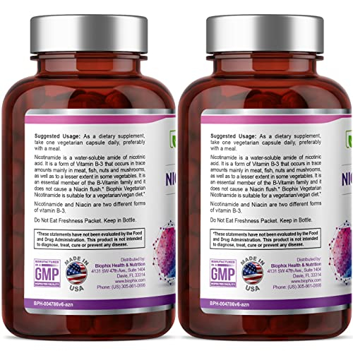 Foto 4 pulgar | Suplemento Biophix B-3 De Nicotinamida 500 Mg 100 Cápsulas (paquete De 2) - Venta Internacional.