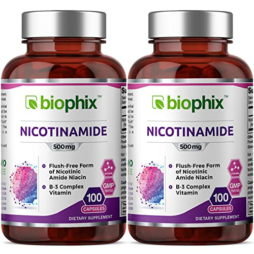 Foto 6 pulgar | Suplemento Biophix B-3 De Nicotinamida 500 Mg 100 Cápsulas (paquete De 2) - Venta Internacional.