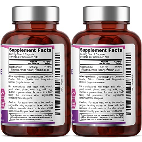 Foto 8 pulgar | Suplemento Biophix B-3 De Nicotinamida 500 Mg 100 Cápsulas (paquete De 2) - Venta Internacional.
