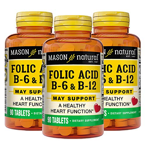 Foto 2 pulgar | Suplemento Mason Natural Heart Formula B6/b12/ácido Fólico 90  - Venta Internacional.