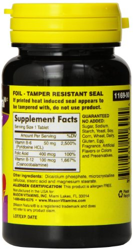 Foto 3 | Suplemento Mason Natural Heart Formula B6/b12/ácido Fólico 90  - Venta Internacional.