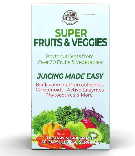 Foto 1 | Suplemento Country Farms Super Fruit And Veggies 60 Cápsulas - Venta Internacional.