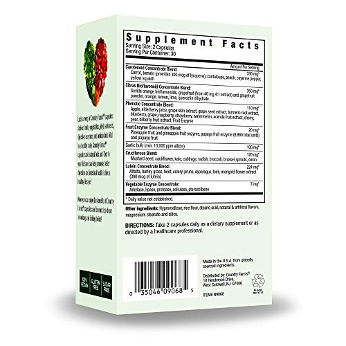 Foto 6 pulgar | Suplemento Country Farms Super Fruit And Veggies 60 Cápsulas - Venta Internacional.