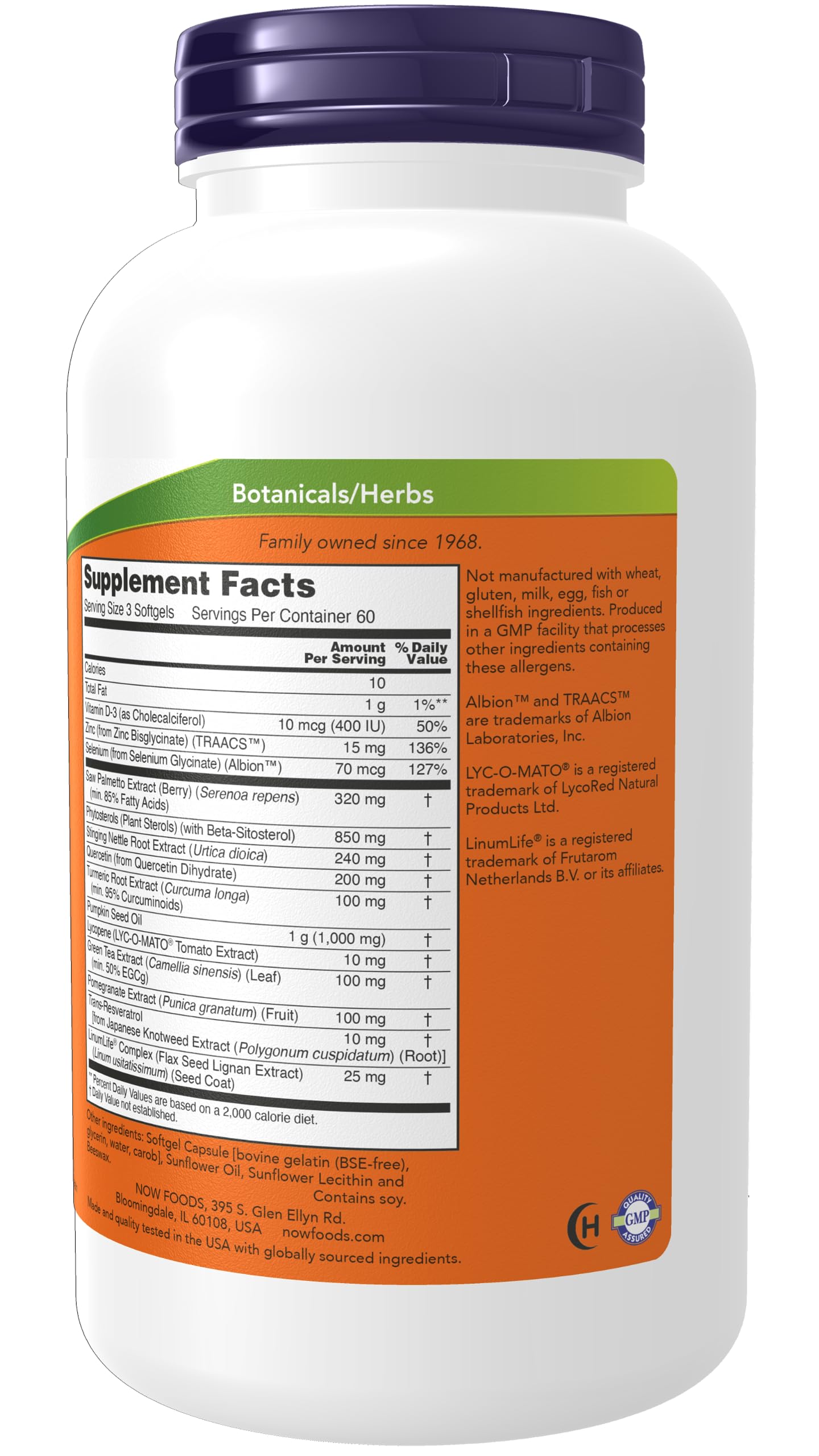 Foto 3 pulgar | Suplementos Now Prostate Health Clinical Strength 180 Softges - Venta Internacional.