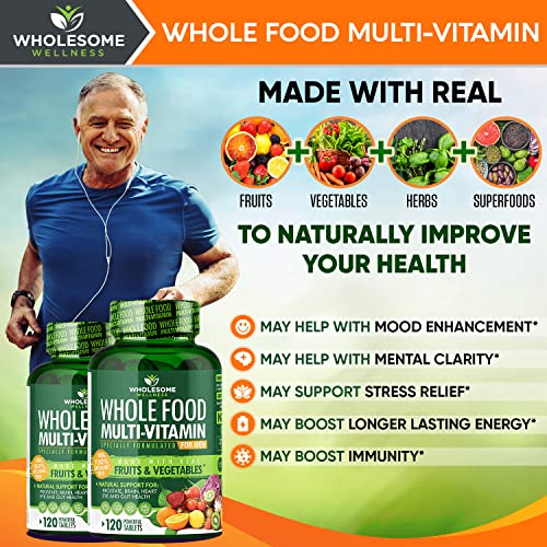 Foto 5 pulgar | Multivitamínico Wholesome Wellness Whole Food Para Hombres, 120 Mesas - Venta Internacional.