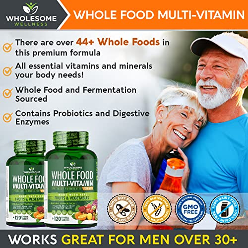 Foto 6 pulgar | Multivitamínico Wholesome Wellness Whole Food Para Hombres, 120 Mesas - Venta Internacional.