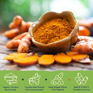 Foto 3 | Suplemento Innate Vitality, Cúrcuma Y Curcumina, 1800 Mg, 90 Cápsulas - Venta Internacional.