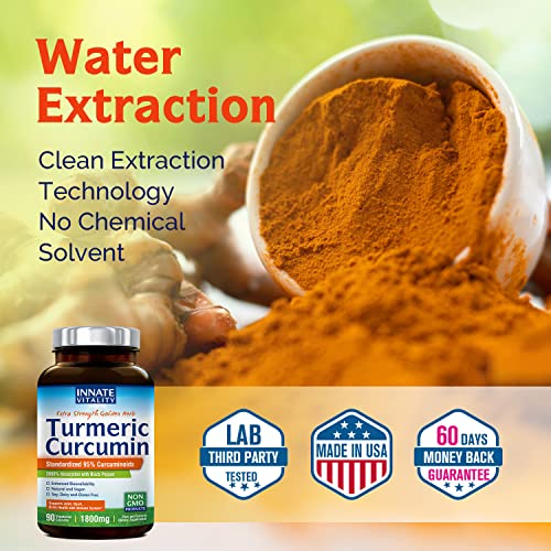 Foto 6 pulgar | Suplemento Innate Vitality, Cúrcuma Y Curcumina, 1800 Mg, 90 Cápsulas - Venta Internacional.
