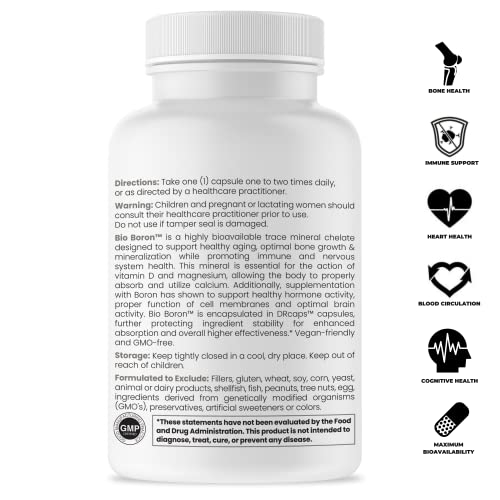 Foto 4 pulgar | Suplemento Pure Therapro Rx Bio Boron 10 Mg 90 Cápsulas Vegetarianas - Venta Internacional.