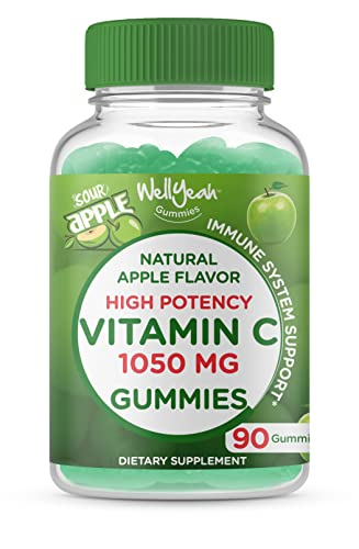 Foto 2 pulgar | Gomitas De Vitamina C Wellyeah, 1050 Mg, Sabor A Manzana Ácida Natural - Venta Internacional.