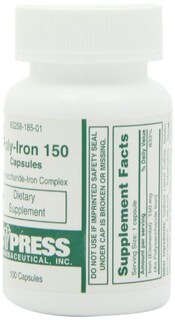 Foto 2 | Suplemento Dietético, Cápsulas De Polihierro, 150 Mg, 100 Cápsulas - Venta Internacional.