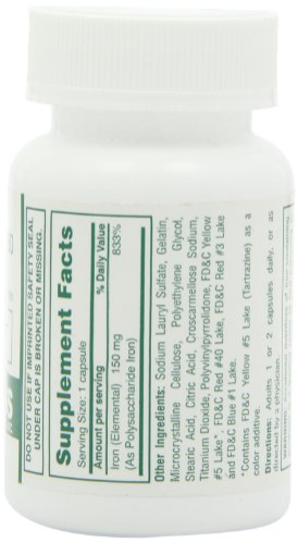 Foto 4 pulgar | Suplemento Dietético, Cápsulas De Polihierro, 150 Mg, 100 Cápsulas - Venta Internacional.