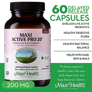 Foto 2 | Suplemento De Probióticos Intestinales Maxi Health Active Pro-20 6 - Venta Internacional.