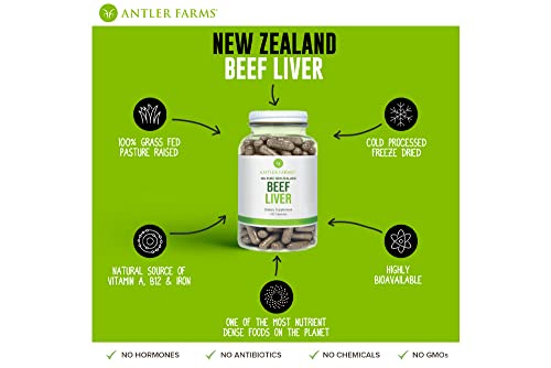 Foto 6 pulgar | Suplemento De Hígado De Res Antler Farms 180 Cápsulas 500 Mg - Venta Internacional.