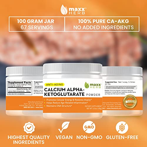 Foto 6 pulgar | Suplemento Maxx Herb Calcium Akg Pure Powder 100 G - Venta Internacional.