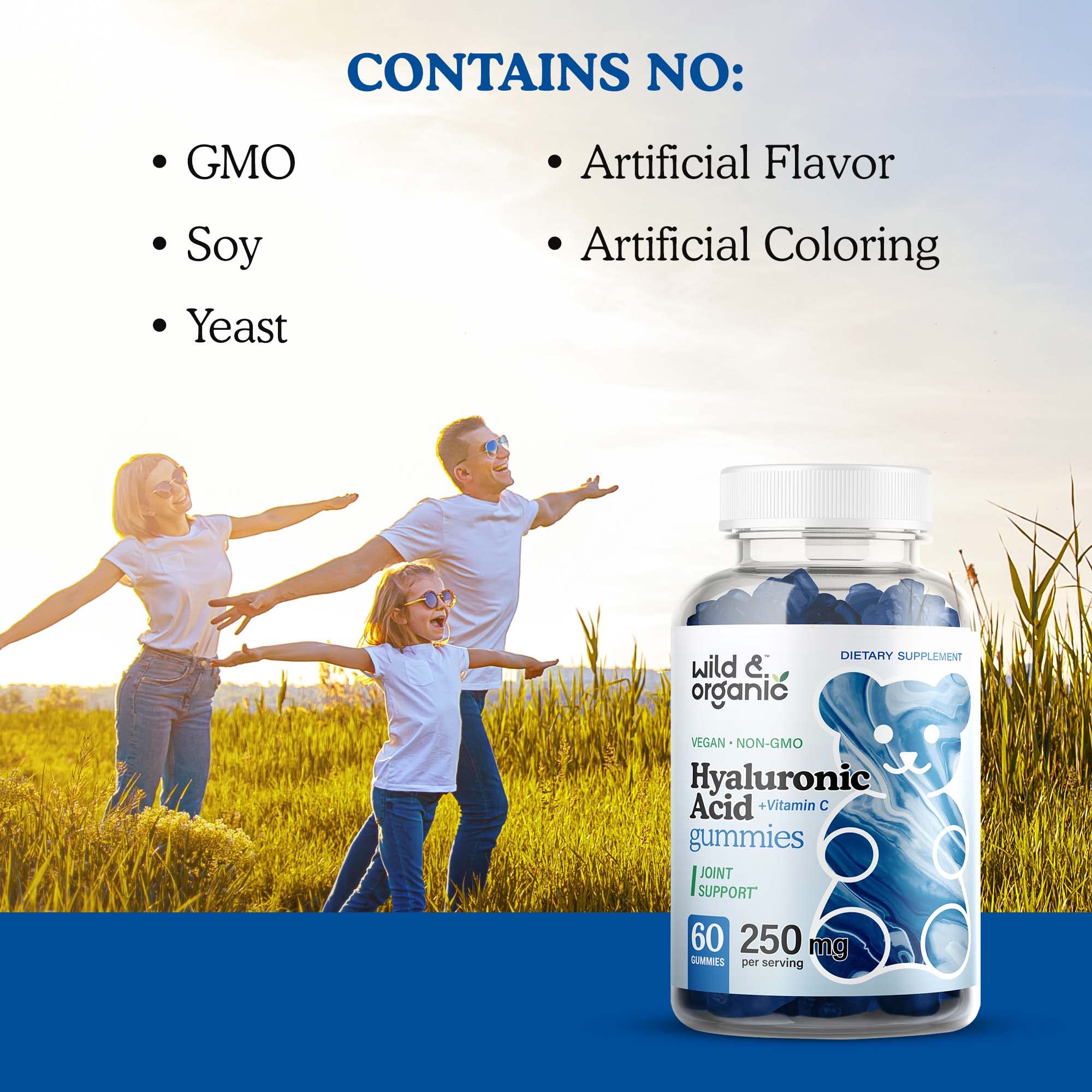 Foto 8 pulgar | Complemente Las Gomitas De Ácido Hialurónico Silvestre Y Orgánico Con Vitamina - Venta Internacional.