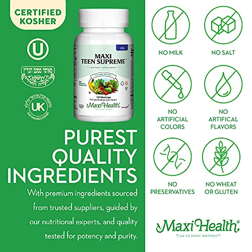Foto 5 pulgar | Multivitamínico Maxi Health Teen Supreme Para Él 120 Comprimidos - Venta Internacional.