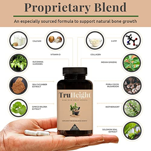 Foto 4 pulgar | Cápsulas Truheight Para Maximizar El Crecimiento De Altura Con Ashwagandha - Venta Internacional.