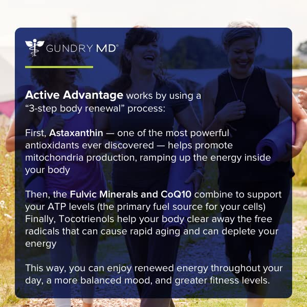 Foto 4 pulgar | Suplemento Gundry Md Active Advantage De Astaxantina Coq10 30 Unidades - Venta Internacional.