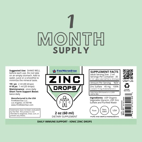 Foto 3 pulgar | Gotas De Zinc Líquido, Suplemento De Zinc, Sulfato De Zinc Iónico, 2 Onzas, 30 Porciones, Orgánicas, - Venta Inter