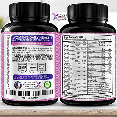 Foto 6 | Suplemento X Gold Health Vegan Women's Daily, 50 O Más De 90 Cápsulas - Venta Internacional.