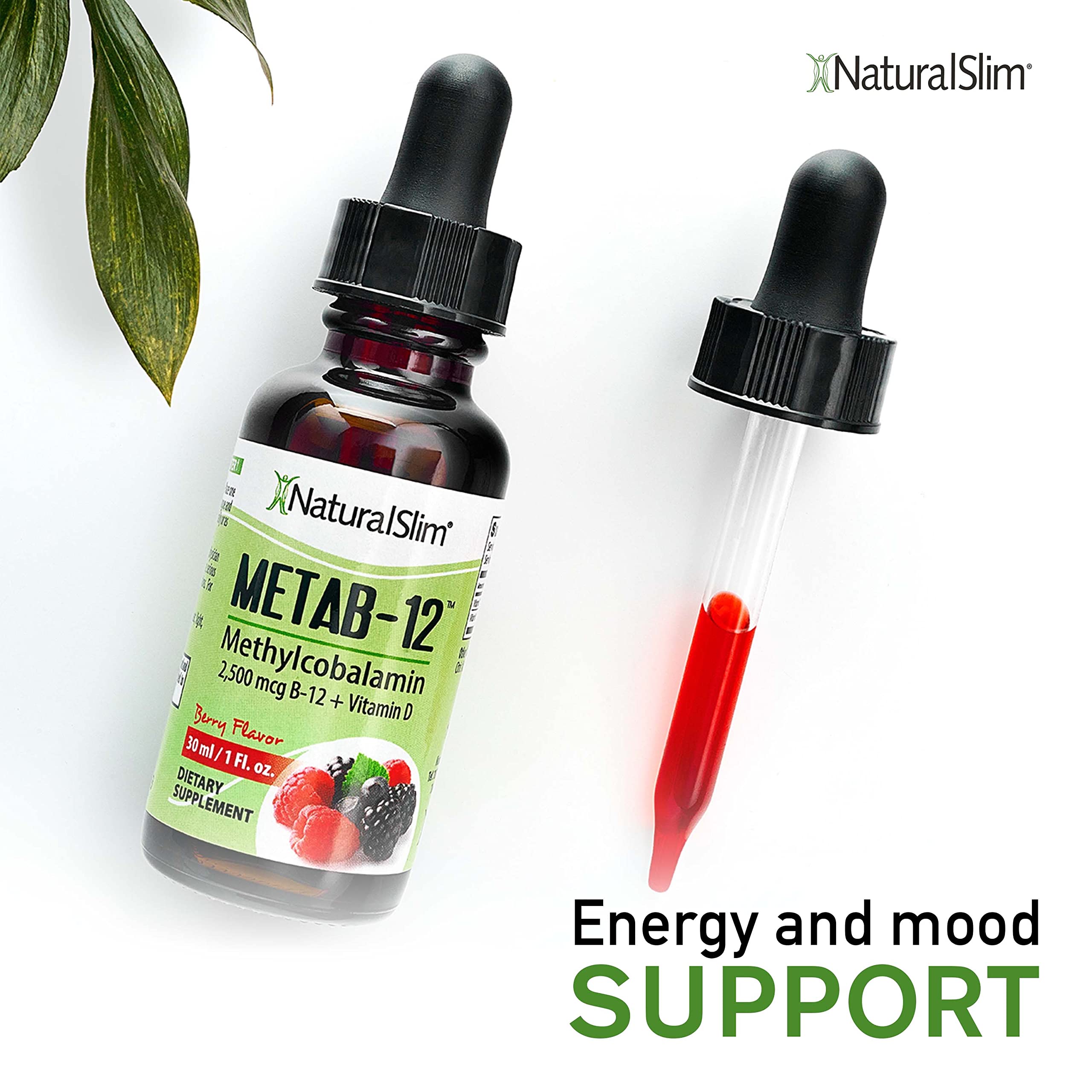 Foto 3 | Suplemento De Vitamina B12 Líquida Naturalslim Metab-12 2500 Mcg - Venta Internacional.