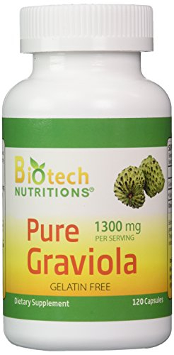 Foto 2 pulgar | Suplemento Biotech Nutritions Graviola 100% Pura 1300 Mg 120  - Venta Internacional.