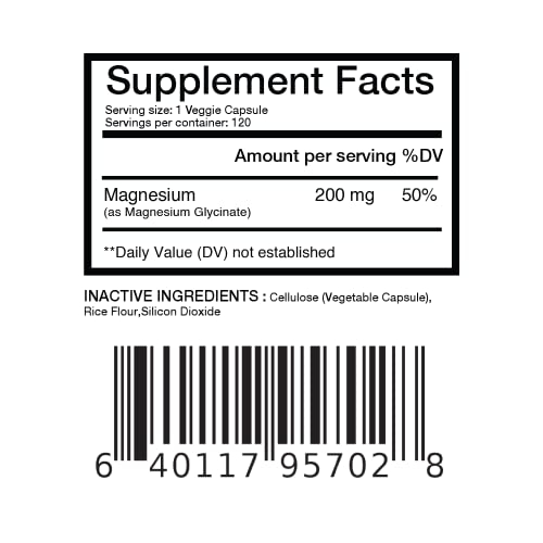 Foto 6 pulgar | Suplemento De Bisglicinato De Magnesio Balancebreens 200 Mg 120 Ca - Venta Internacional.