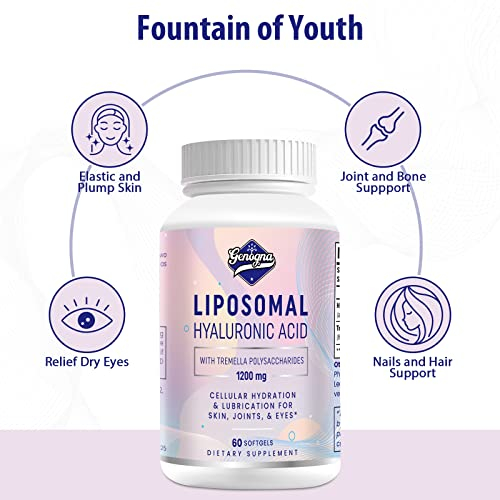 Foto 6 pulgar | Suplementos de Ácido Hialurónico Liposomal Genogna 1000 Mg Paquete de 2 - Venta Internacional