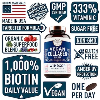 Foto 4 | Suplementos Windsor Botanicals Vegan Collagen Builder, 30 Comprimidos - Venta Internacional.