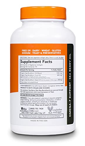 Foto 3 pulgar | Suplemento Sibu Omega-7 Softgels Puro Orgánico De Espino Amarillo  - Venta Internacional.